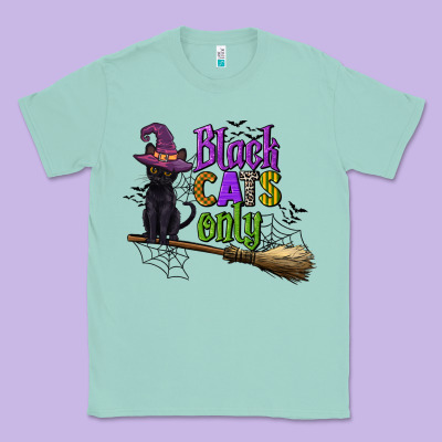 Black Cats Only Classic Tee Designed By Cowgirlartshop