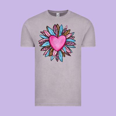 Valentine's Day Sunflower Olivia Vintage Tee Designed By Oliviacreatesart