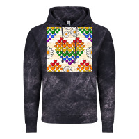 Pride Lgbtq Hearts And Daisy Seamless Pattern Vintage Hoodie | Teevron