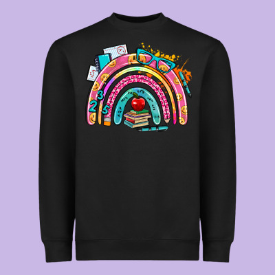 School Rainbow Heavyweight Sweatshirt Designed By Adodesignshop
