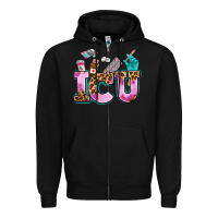 Black icu Zipper Hoodie - AdoDesignShop