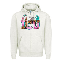 Oatmeal Heather icu Zipper Hoodie - AdoDesignShop