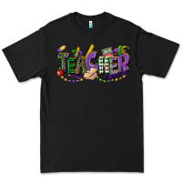 Black teacher mardi gras Premium Tee - CowGirlArtShop