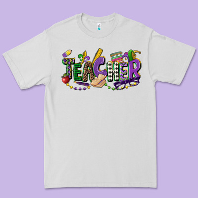 Teacher Mardi Gras Premium Tee Designed By Cowgirlartshop