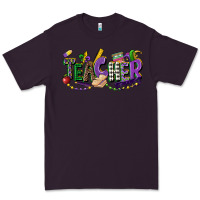 Plum teacher mardi gras Premium Tee - CowGirlArtShop