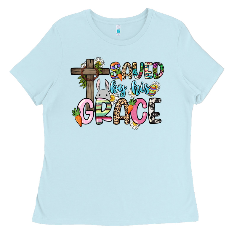 Saved By His Grace Easter Day Ladies Tee by HowdyJamesFarm | Teevron