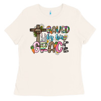 Bone Saved by his grace Easter Day Ladies Tee - HowdyJamesFarm