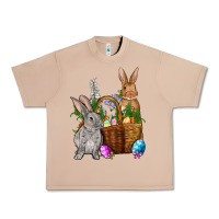 Burro Bunnys carrots eggs with basket easter Urban Heavy Tee - OliviaCreatesArt