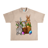 French Oak Bunnys carrots eggs with basket easter Urban Heavy Tee - OliviaCreatesArt