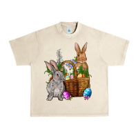 Sandshell Bunnys carrots eggs with basket easter Urban Heavy Tee - OliviaCreatesArt