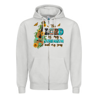 Dove Grey the lord is my strength and my song guitar with su Zipper Hoodie - AdoDesignShop