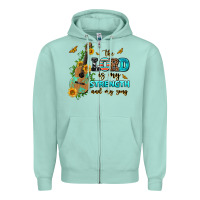 Seafoam the lord is my strength and my song guitar with su Zipper Hoodie - AdoDesignShop