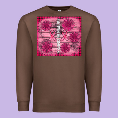 In October We Wear Pink Premium Sweatshirt Designed By Adodesignshop