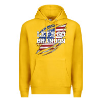 Lemon Let's Go Brandon Ripped Cloth with American Flag Premium Hoodie - Jasminsmagicworld