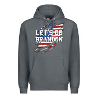 Rock Let's Go Brandon Ripped Cloth with American Flag Premium Hoodie - Jasminsmagicworld