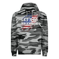 Slate Camo Let's Go Brandon Ripped Cloth with American Flag Premium Hoodie - Jasminsmagicworld