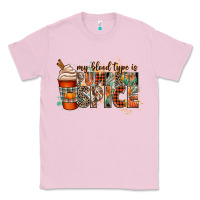 Bubblegum Pink my blood type is pumpkin spice Classic Tee - CowGirlArtShop
