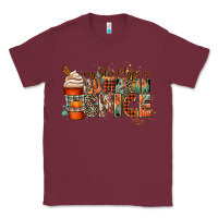 Burgundy my blood type is pumpkin spice Classic Tee - CowGirlArtShop