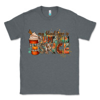 Charcoal Heather my blood type is pumpkin spice Classic Tee - CowGirlArtShop