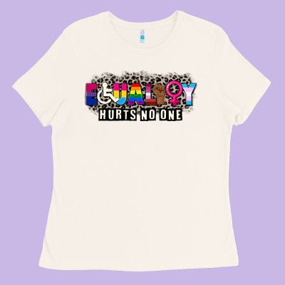 Pride Equality Hurts No One Ladies Tee Designed By Cowgirlartshop