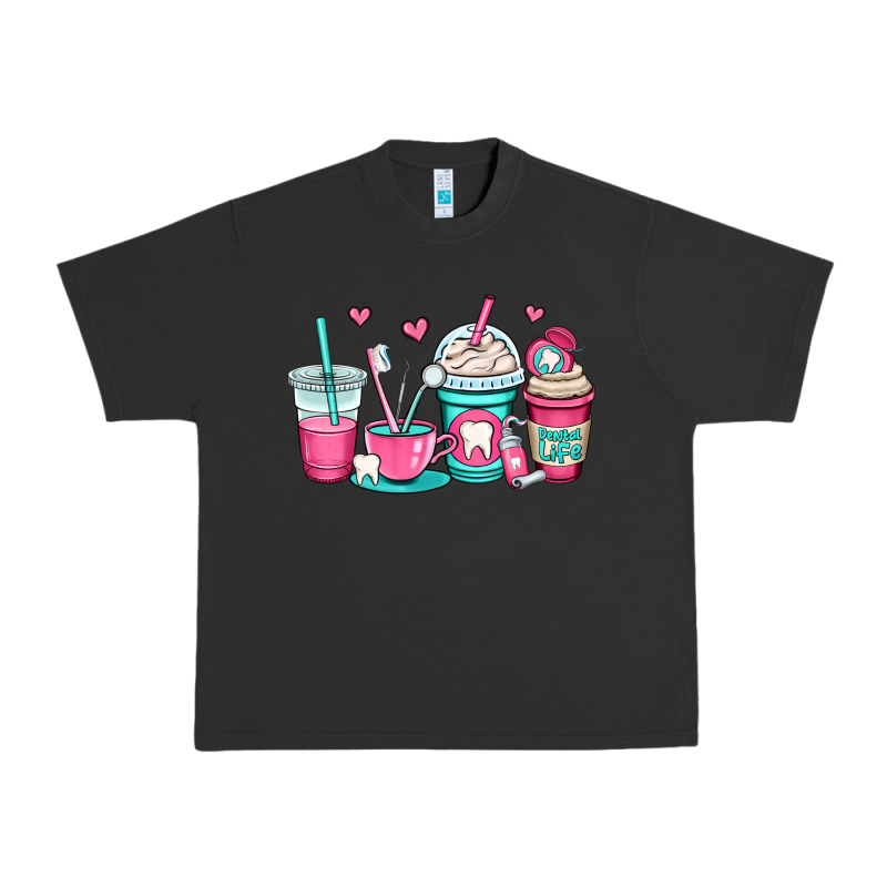 Dentist Coffee Cups Urban Heavy Tee by OliviaCreatesArt | Teevron