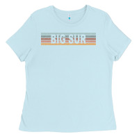 Baby Blue big sur california ca usa retro sweatshirt Ladies Tee - linhVisuals