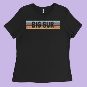Big Sur California Ca Usa Retro Sweatshirt Ladies Tee Designed By Linhvisuals