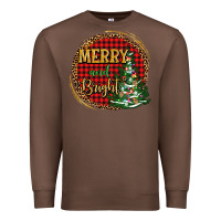 Chestnut merry and bright christmas tree Premium Sweatshirt - AdoDesignShop