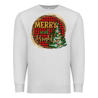 Dove Grey merry and bright christmas tree Premium Sweatshirt - AdoDesignShop