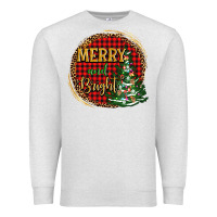 Oatmeal Heather merry and bright christmas tree Premium Sweatshirt - AdoDesignShop
