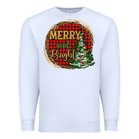 White merry and bright christmas tree Premium Sweatshirt - AdoDesignShop