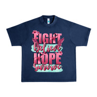 Navy fight believe hope survive cancer awareness Urban Heavy Tee - FaDigitalArtStudio