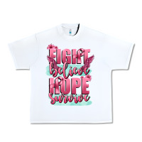 White fight believe hope survive cancer awareness Urban Heavy Tee - FaDigitalArtStudio