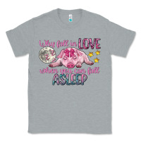 Heather Grey why fall in love when you can fall asleep Classic Tee - CowGirlArtShop
