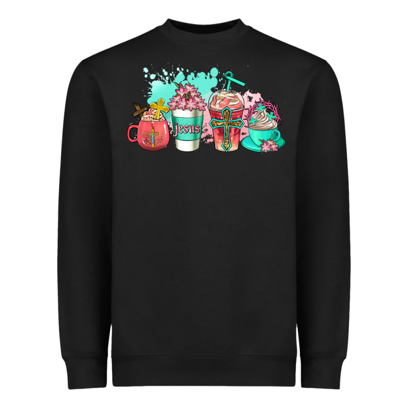 Religious Coffee Cups Heavyweight Sweatshirt by AdoDesignShop | Teevron