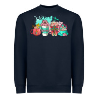 Navy religious coffee cups Heavyweight Sweatshirt - AdoDesignShop