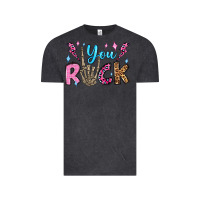 Vintage Black you rock valentine's day olivia Vintage Tee - OliviaCreatesArt