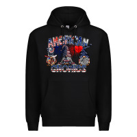 Black amerikan gnomies Premium Hoodie - SublimationCraftShop