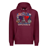 Burgundy amerikan gnomies Premium Hoodie - SublimationCraftShop