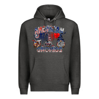 Charcoal Heather amerikan gnomies Premium Hoodie - SublimationCraftShop