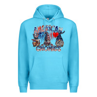 Ocean Blue amerikan gnomies Premium Hoodie - SublimationCraftShop