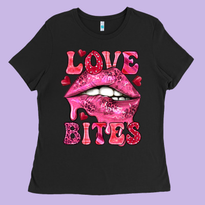 Love Bites Valentine's Day Ladies Tee Designed By Howdyjamesfarm