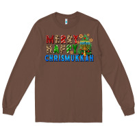 Chestnut merry happy chrismukkah Long Sleeve Tee - FaDigitalArtStudio