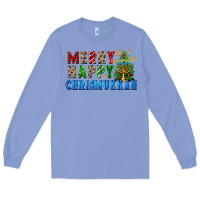 Colony Blue merry happy chrismukkah Long Sleeve Tee - FaDigitalArtStudio