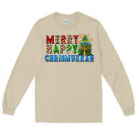 Mushroom merry happy chrismukkah Long Sleeve Tee - FaDigitalArtStudio
