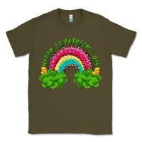 Happy St. Patrick's Day Rainbow And Shamrock Classic Tee | Teevron