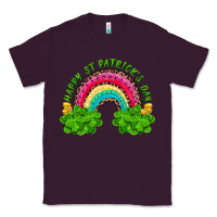 Plum Happy St. Patrick's Day Rainbow And Shamrock Classic Tee - RanaPortraitStore