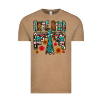 Vintage Coffee western free bird Vintage Tee - OliviaCreatesArt