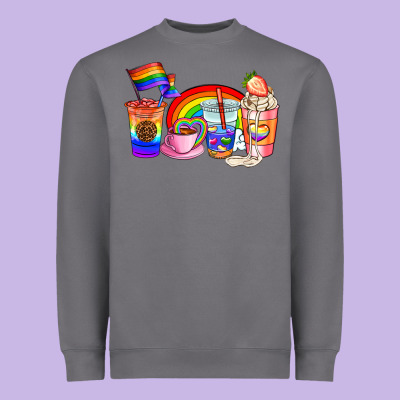 Pride Coffee Cups Heavyweight Sweatshirt Designed By Adodesignshop