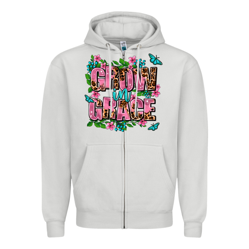 Grow In Grace Zipper Hoodie by AdoDesignShop | Teevron